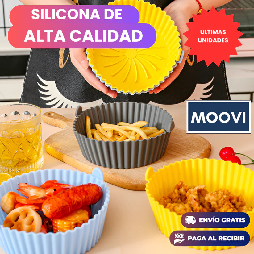PACK DE 6 CANASTAS DE SILICONA PARA AIR FRYER