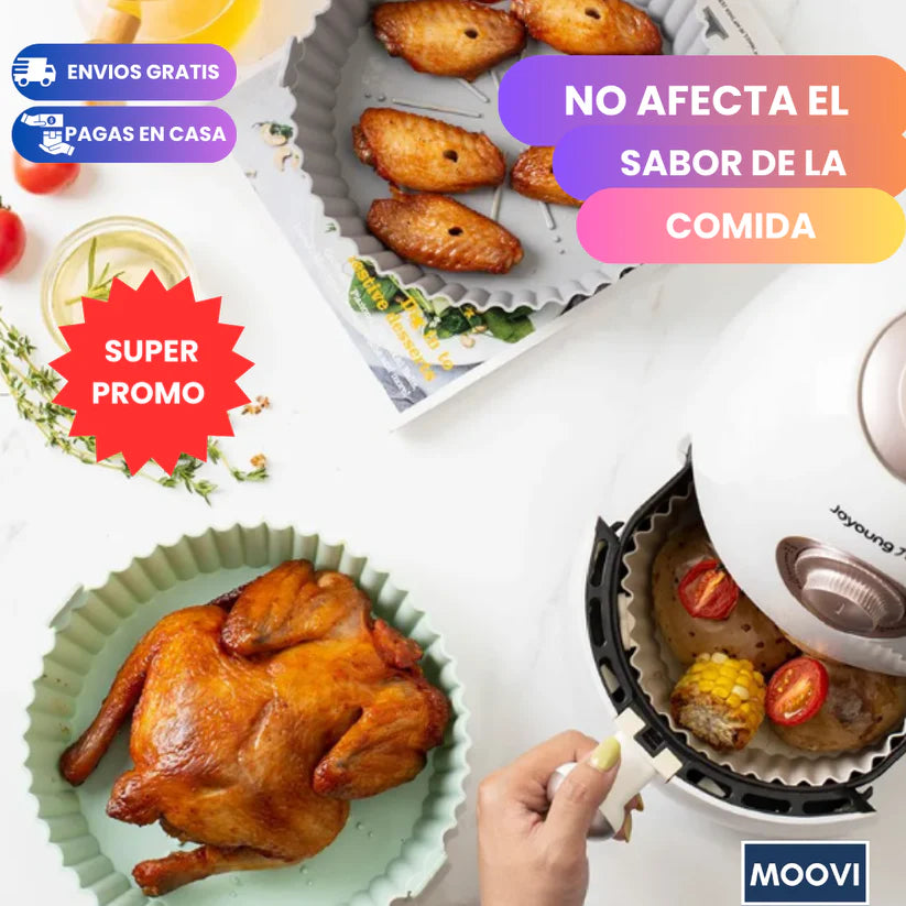PACK DE 6 CANASTAS DE SILICONA PARA AIR FRYER